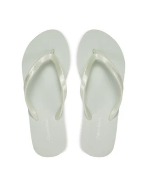 Calvin Klein Japonki Flip Flop Deboss Logo Met HW0HW02043 Zielony