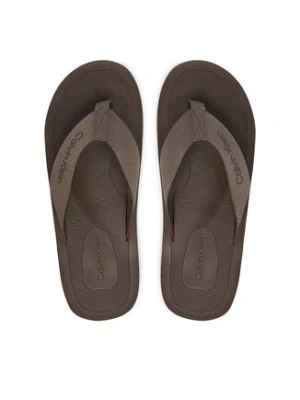 Calvin Klein Japonki Logo Webbing Strap HM0HM02106 Brązowy