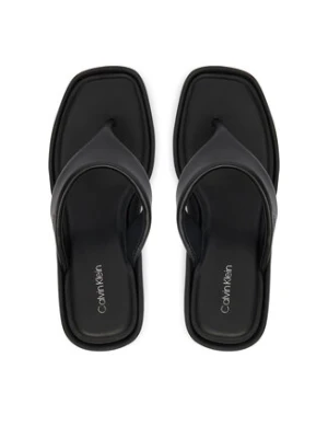 Calvin Klein Japonki Wedge 70 Sndl Thong Lth HW0HW02880 Czarny