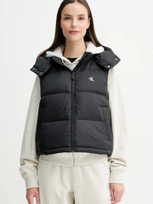 Calvin Klein Jeans bezrękawnik puchowy kolor czarny zimowy LV047D500G