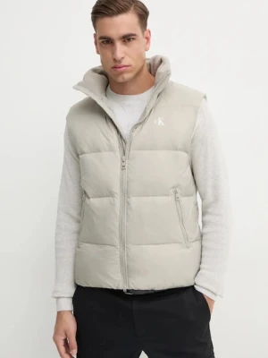 Calvin Klein Jeans bezrękawnik puchowy męski kolor szary zimowy J30J325901