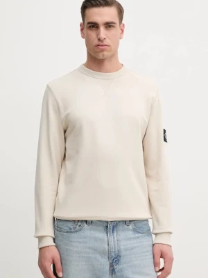 Calvin Klein Jeans bluza bawełniana beżowy