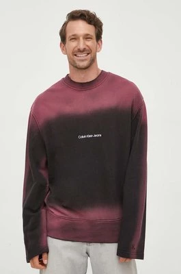 Calvin Klein Jeans bluza bawełniana męska kolor czarny z nadrukiem