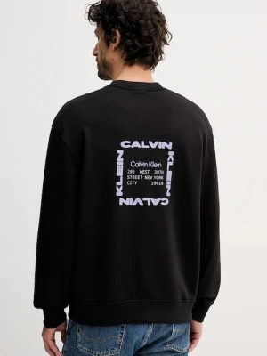 Calvin Klein Jeans bluza bawełniana męska kolor czarny z nadrukiem LV04RE254G