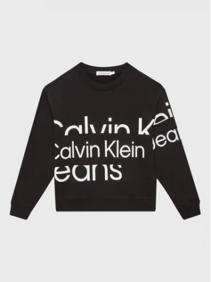 Calvin Klein Jeans Bluza Blown Up Logo IB0IB01629 Czarny Regular Fit