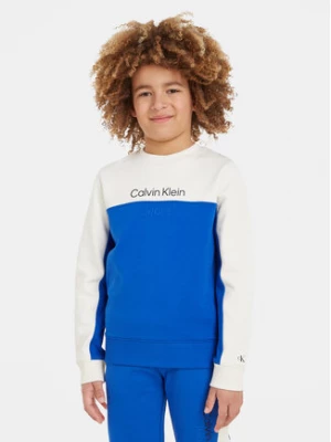 Calvin Klein Jeans Bluza Color Block IB0IB01866 Niebieski Regular Fit