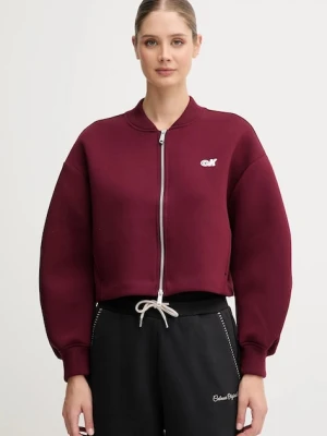 Calvin Klein Jeans bluza damska kolor bordowy z aplikacją LV047C524G