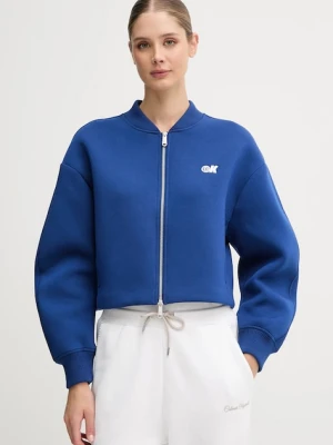 Calvin Klein Jeans bluza damska kolor niebieski z aplikacją LV047C524G