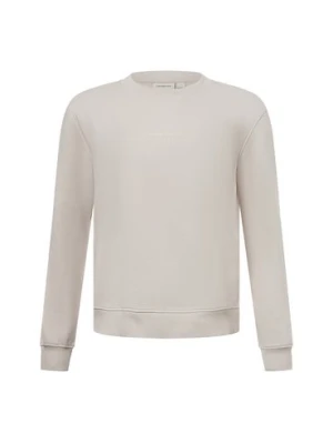 Calvin Klein Jeans Bluza damska - Moonbeam Kobiety Bawełna szary jednolity,