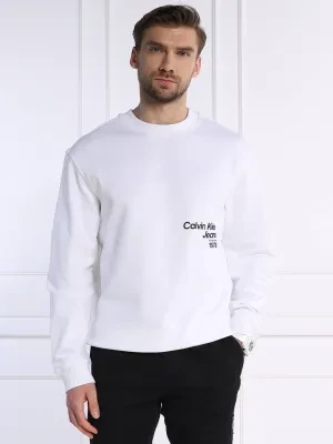 CALVIN KLEIN JEANS Bluza DIFFUSED LOGO CREW NECK | Loose fit