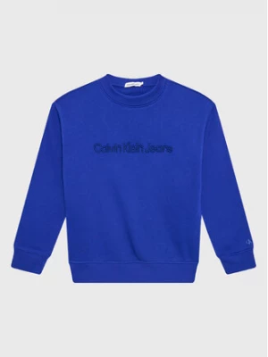 Calvin Klein Jeans Bluza Embroidery Logo IB0IB01562 Granatowy Regular Fit