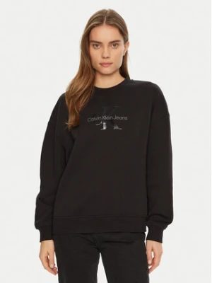 Zdjęcie produktu Calvin Klein Jeans Bluza Glossy Monologo J20J224724 Czarny Regular Fit