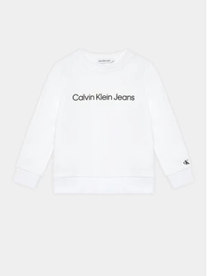 Calvin Klein Jeans Bluza IU0IU00581 D Biały Regular Fit