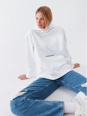 Calvin Klein Jeans Bluza J20J220945 Biały Oversize