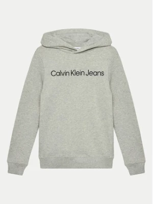 Calvin Klein Jeans Bluza Logo IU0IU00601 Szary Regular Fit