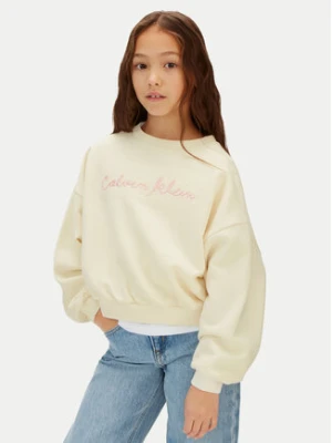 Calvin Klein Jeans Bluza LVCKSJB25G Beżowy Relaxed Fit