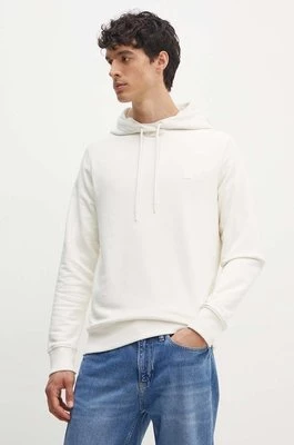 Calvin Klein Jeans bluza męska kolor biały z kapturem gładka J30J325149