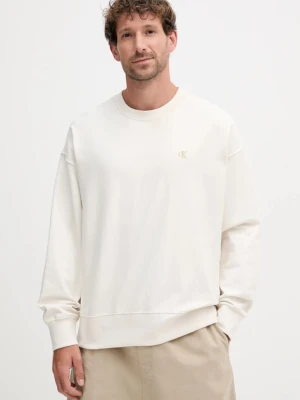 Calvin Klein Jeans bluza męska kolor kremowy gładka LV04RC277G