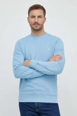 Calvin Klein Jeans bluza męska kolor niebieski gładka
