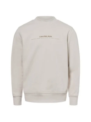 Calvin Klein Jeans Bluza męska Mężczyźni Bawełna beżowy jednolity,