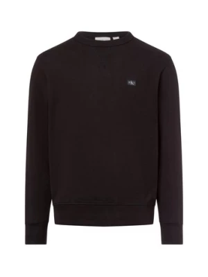 Calvin Klein Jeans Bluza męska Mężczyźni Bawełna czarny jednolity,