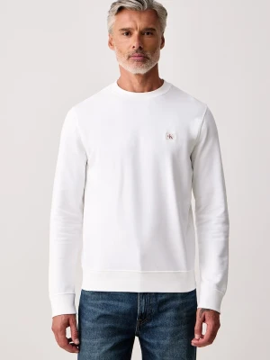 Calvin Klein Jeans bluza męska z bawełną biały