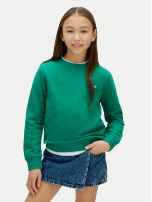 Calvin Klein Jeans Bluza Mini Badge LV1CKSJB33 Zielony Regular Fit