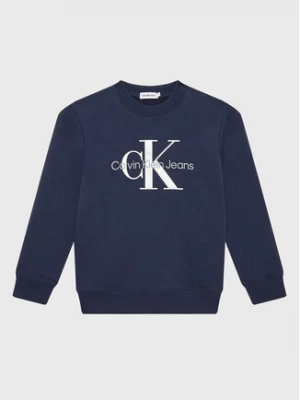 Calvin Klein Jeans Bluza Monogram Logo IU0IU00265 Granatowy Regular Fit
