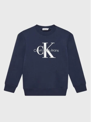 Calvin Klein Jeans Bluza Monogram Logo IU0IU00265 Granatowy Regular Fit