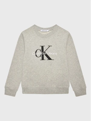 Calvin Klein Jeans Bluza Monogram Logo IU0IU00265 Szary Regular Fit