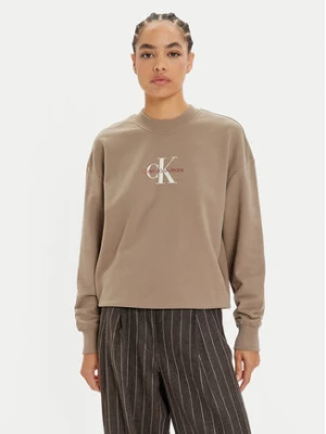Zdjęcie produktu Calvin Klein Jeans Bluza Monologo J20J224177 Beżowy Regular Fit