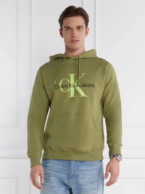 Calvin Klein Jeans Bluza seasonal monologo | Regular Fit zielony