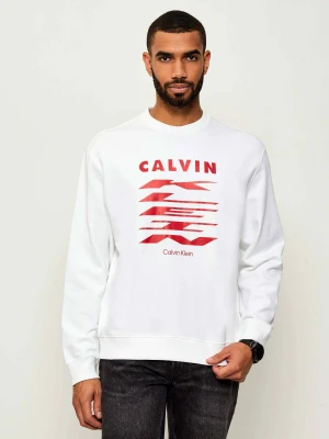 Calvin Klein Jeans Bluza Terry | Loose fit biały