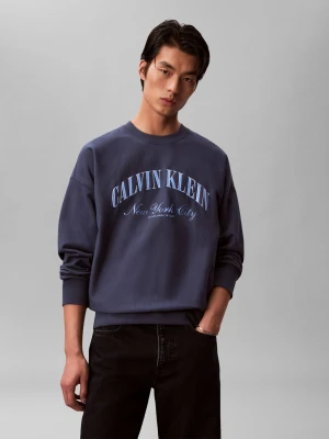 Calvin Klein Jeans Bluza TERRY | Relaxed fit granatowy