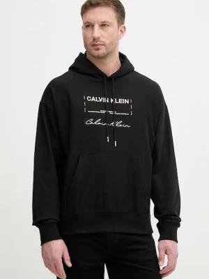 Calvin Klein Jeans bluza z kapturem męska z bawełną