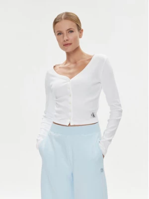 Calvin Klein Jeans Bluzka J20J222570 Biały Regular Fit