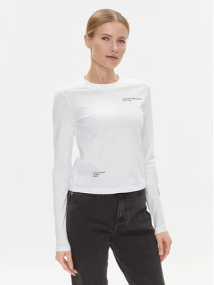 Calvin Klein Jeans Bluzka J20J222644 Biały Regular Fit