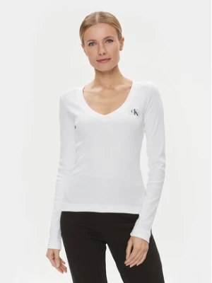 Calvin Klein Jeans Bluzka J20J222882 Biały Regular Fit