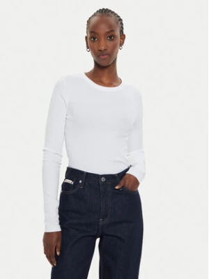 Calvin Klein Jeans Bluzka J20J224454 Biały Slim Fit