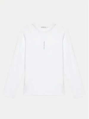 Calvin Klein Jeans Bluzka Mnimalistic Logo IB0IB02166 Biały Regular Fit