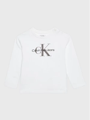 Calvin Klein Jeans Bluzka Monogram IN0IN00005 Biały Regular Fit