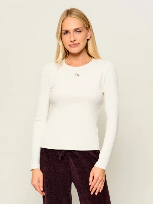 Calvin Klein Jeans Bluzka Sensual | Slim Fit kremowy
