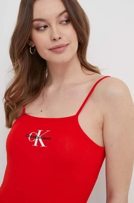 Calvin Klein Jeans body damskie kolor czerwony