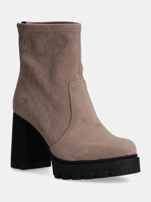 Calvin Klein Jeans botki HEEL PLATFORM ZIP BOOT SS