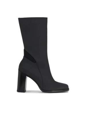 Calvin Klein Jeans Botki Heel Zip Boot Lth Wn YW0YW01113 Czarny