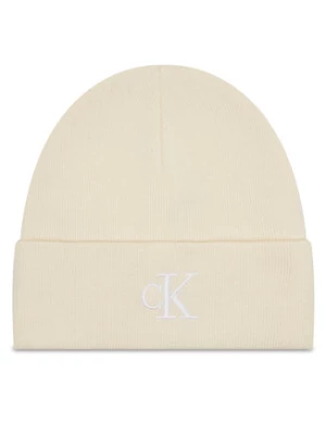 Calvin Klein Jeans Czapka Monogram Embro Beanie K60K612319 Écru