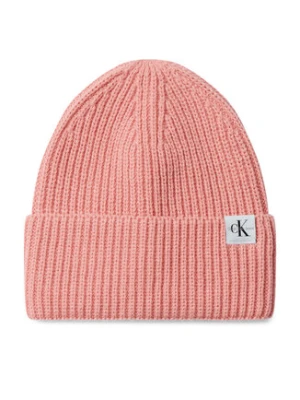 Calvin Klein Jeans Czapka Monogram Rib Beanie IU0IU00440 Różowy