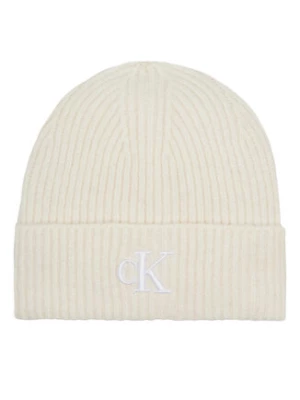 Calvin Klein Jeans Czapka Thick Embroidery Beanie K60K612321 Écru