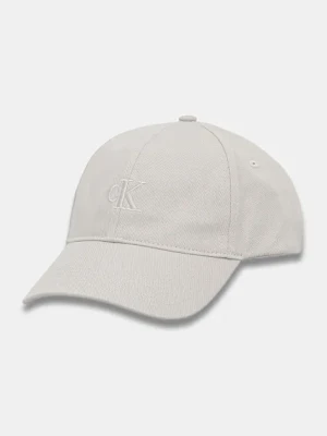 Calvin Klein Jeans czapka z daszkiem bawełniana kolor beżowy z nadrukiem LV04K5024G