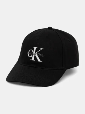 Calvin Klein Jeans czapka z daszkiem bawełniana kolor czarny z aplikacją LV04G5004G